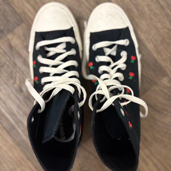Converse Chuck Taylor All Star Cherry Embroidered High Tops - Picture 2 of 4